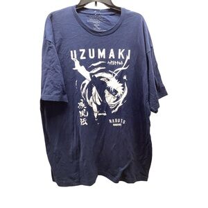 Naruto Size 2XL Uzumaki Dark Blue Graphic T-Shirt. New With Tags.